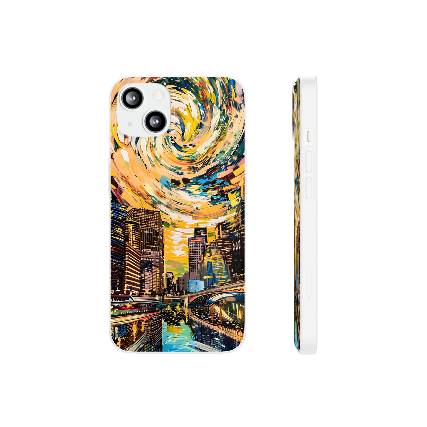 Van Gogh inspired City scene | iPhone/Samsung | Slimline Phone Case