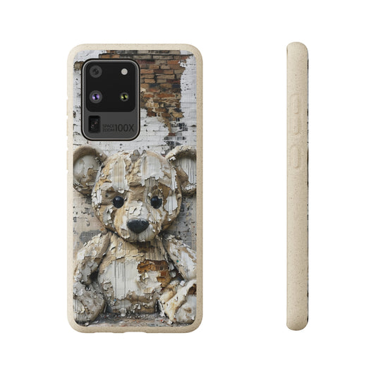 Vhils inspired Teddy Bear Biodegradable Phone Case | iPhone / Samsung