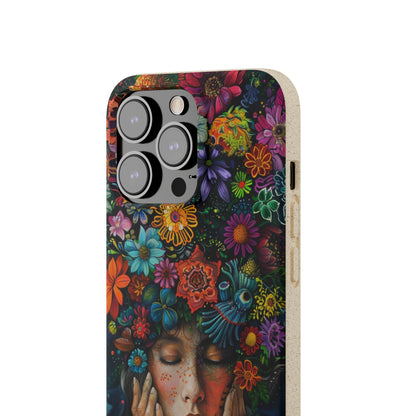 Flower woman Biodegradable Phone Case | iPhone / Samsung