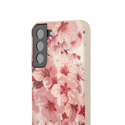 Pink Flowers Biodegradable Phone Case | iPhone / Samsung