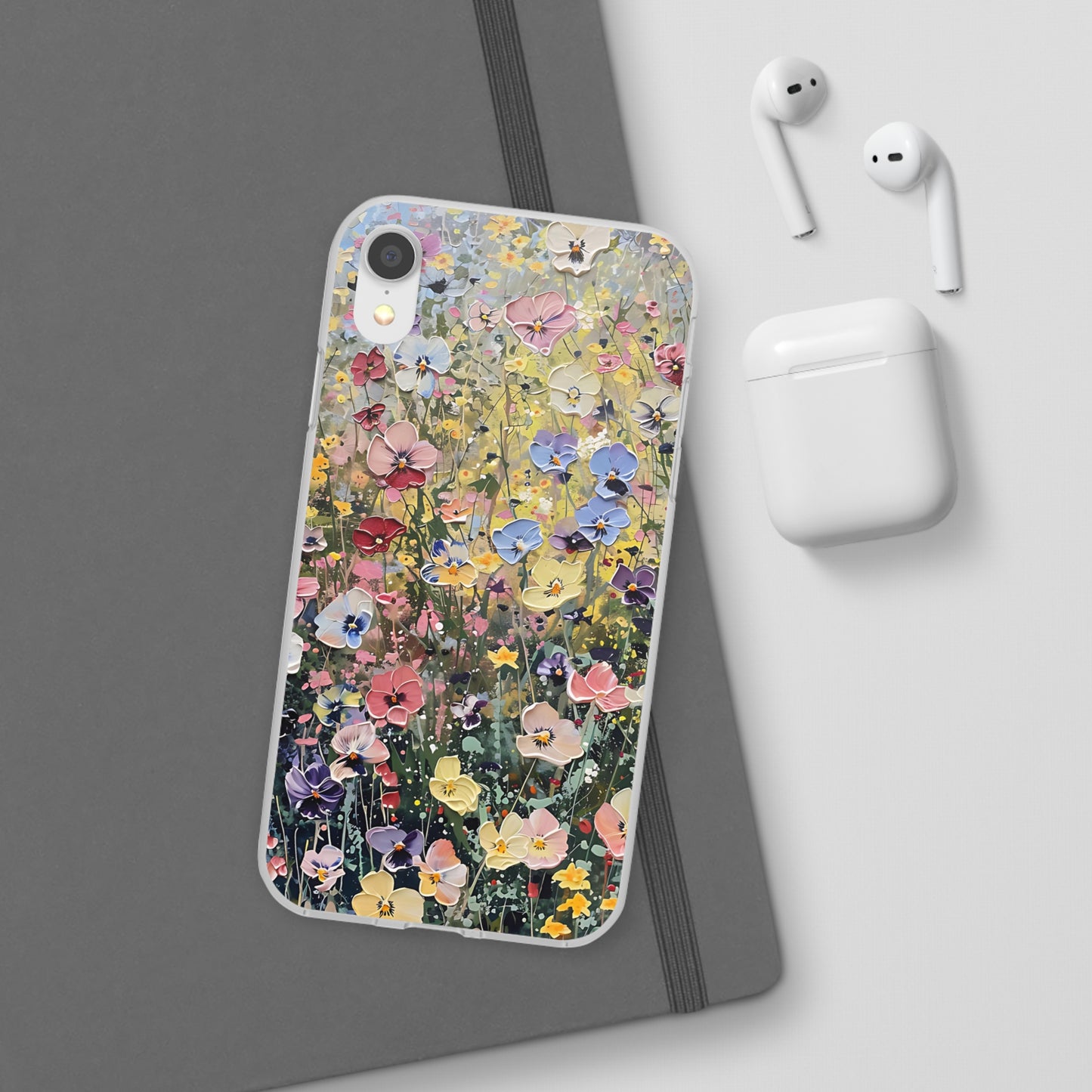 Damien Hirst Inspired Oil on Canvas Flowers | iPhone/Samsung | Slimline Phone Case