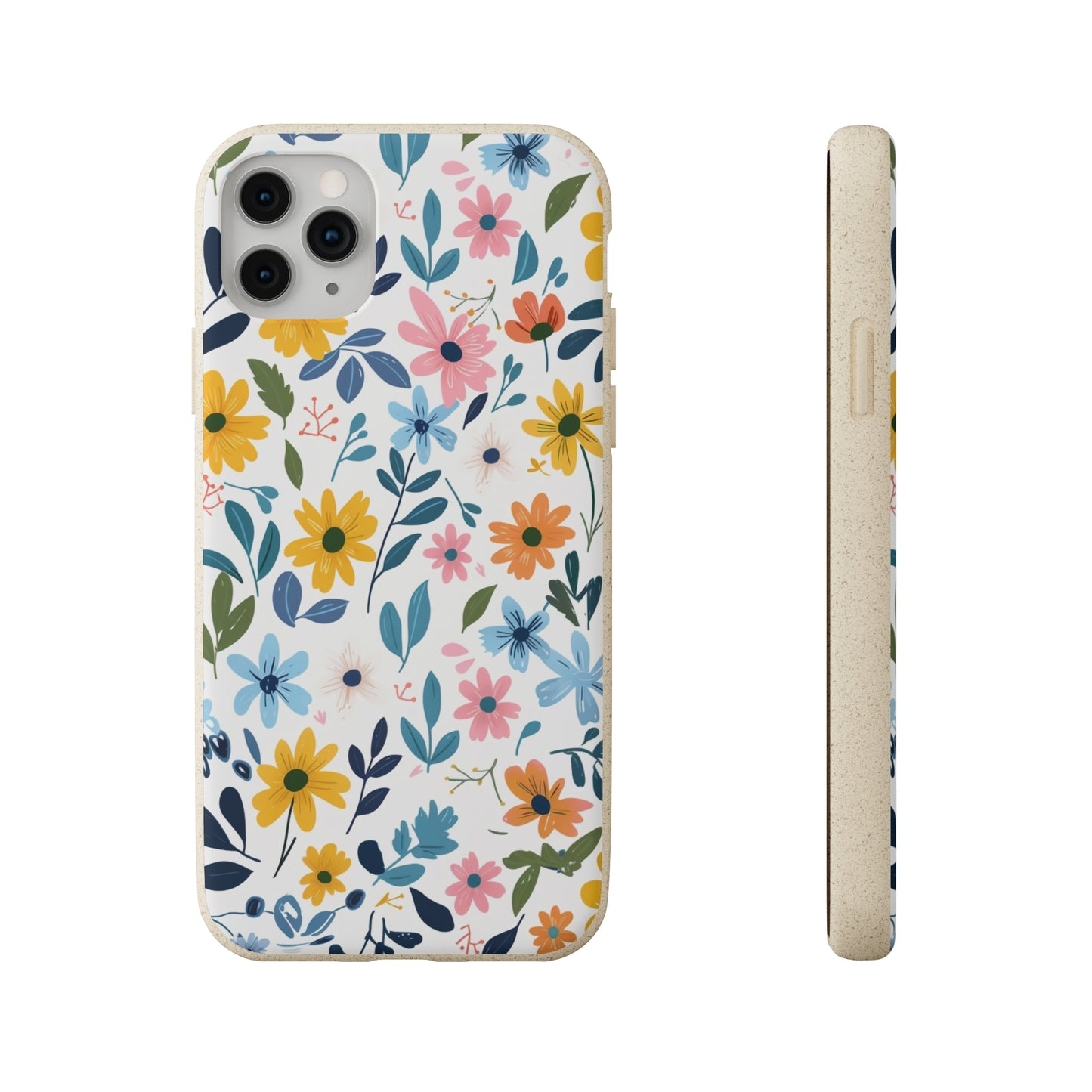 Pastel Flowers Biodegradable Phone Case | iPhone / Samsung