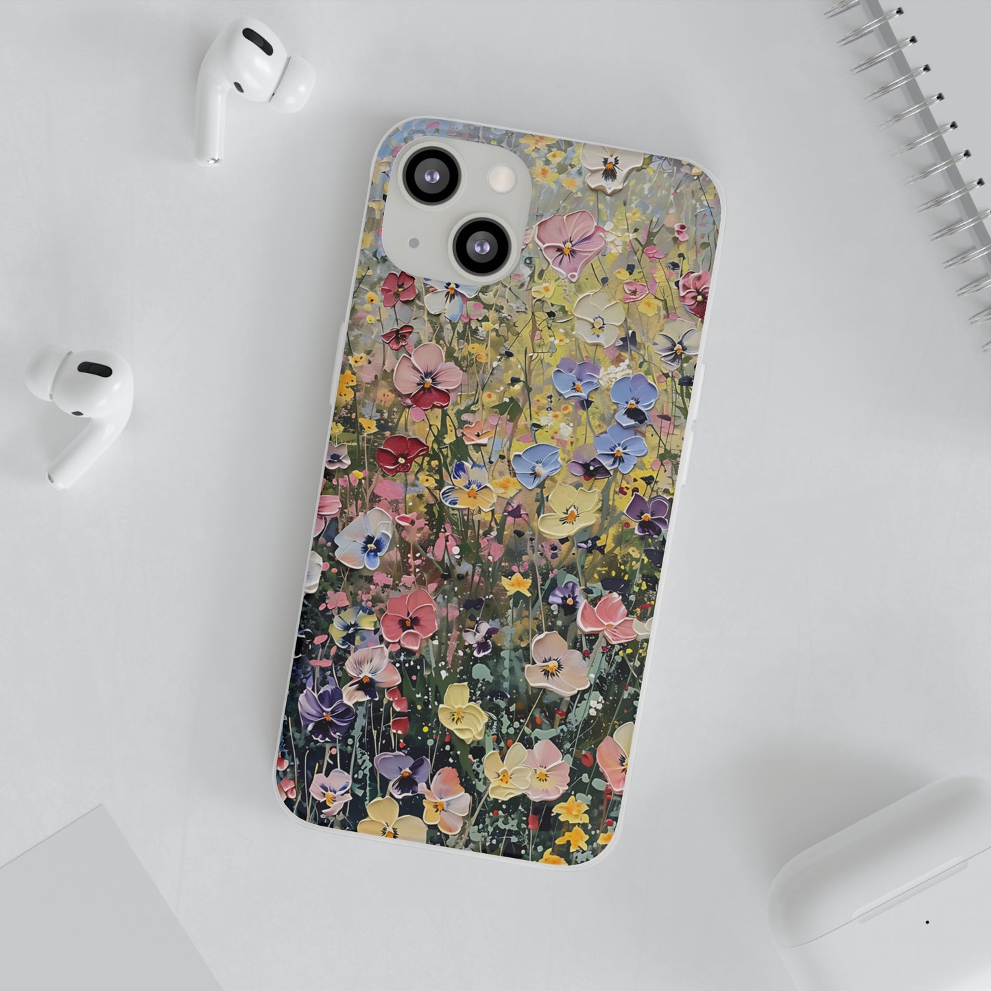 Damien Hirst Inspired Oil on Canvas Flowers | iPhone/Samsung | Slimline Phone Case