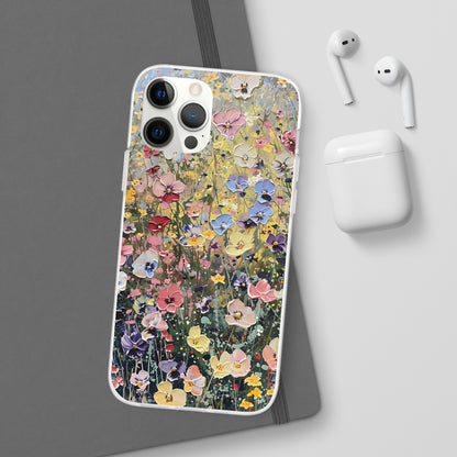 Damien Hirst Inspired Oil on Canvas Flowers | iPhone/Samsung | Slimline Phone Case