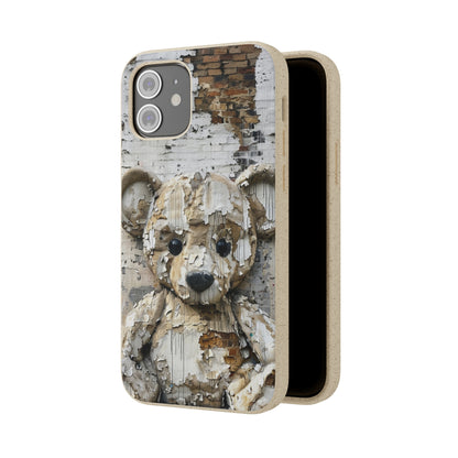 Vhils inspired Teddy Bear Biodegradable Phone Case | iPhone / Samsung