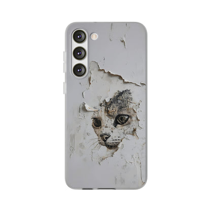 Vhils inspired Cat Phone Case | iPhone / Samsung