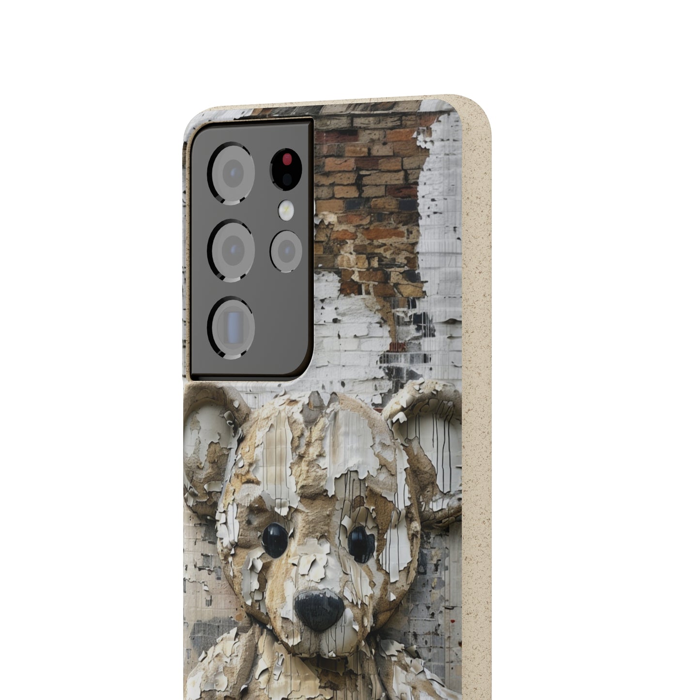 Vhils inspired Teddy Bear Biodegradable Phone Case | iPhone / Samsung