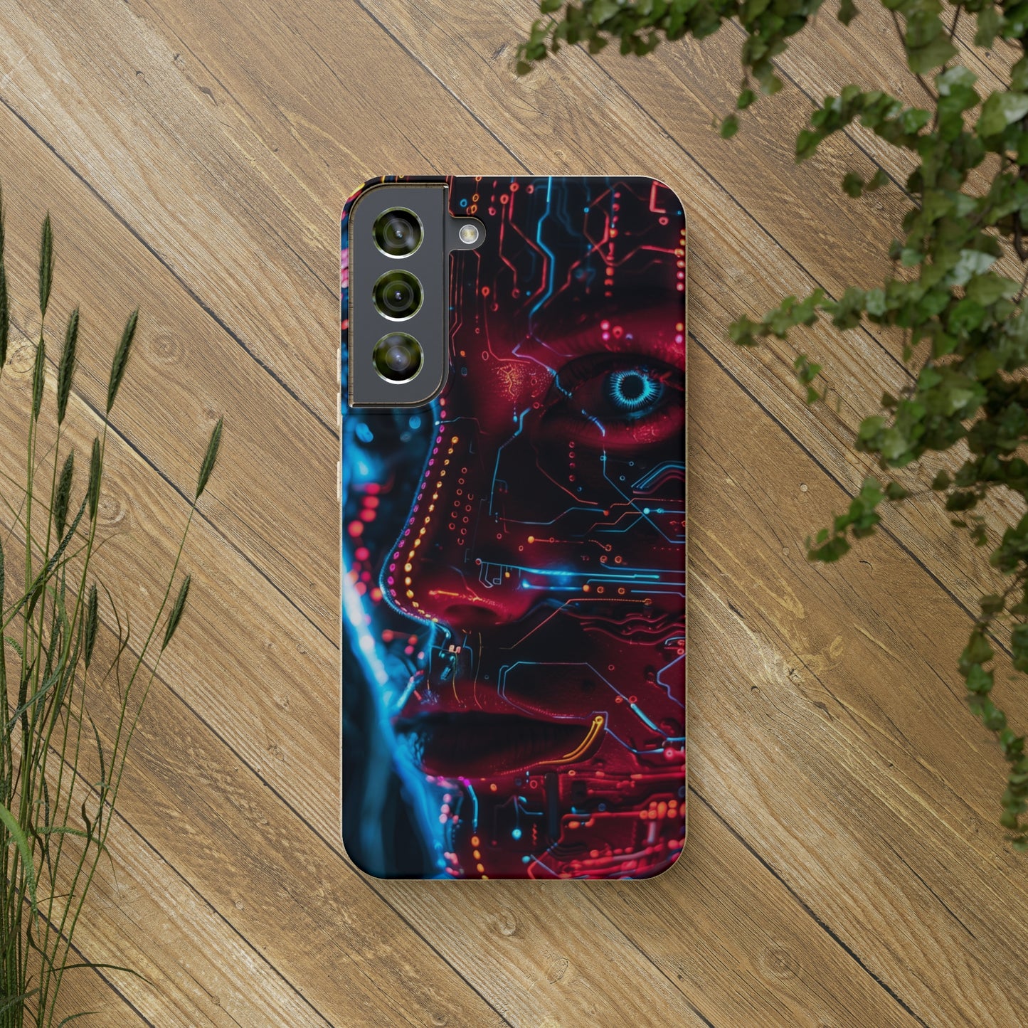 Cyberpunk woman Biodegradable Phone Case | iPhone / Samsung