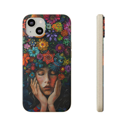 Flower woman Biodegradable Phone Case | iPhone / Samsung