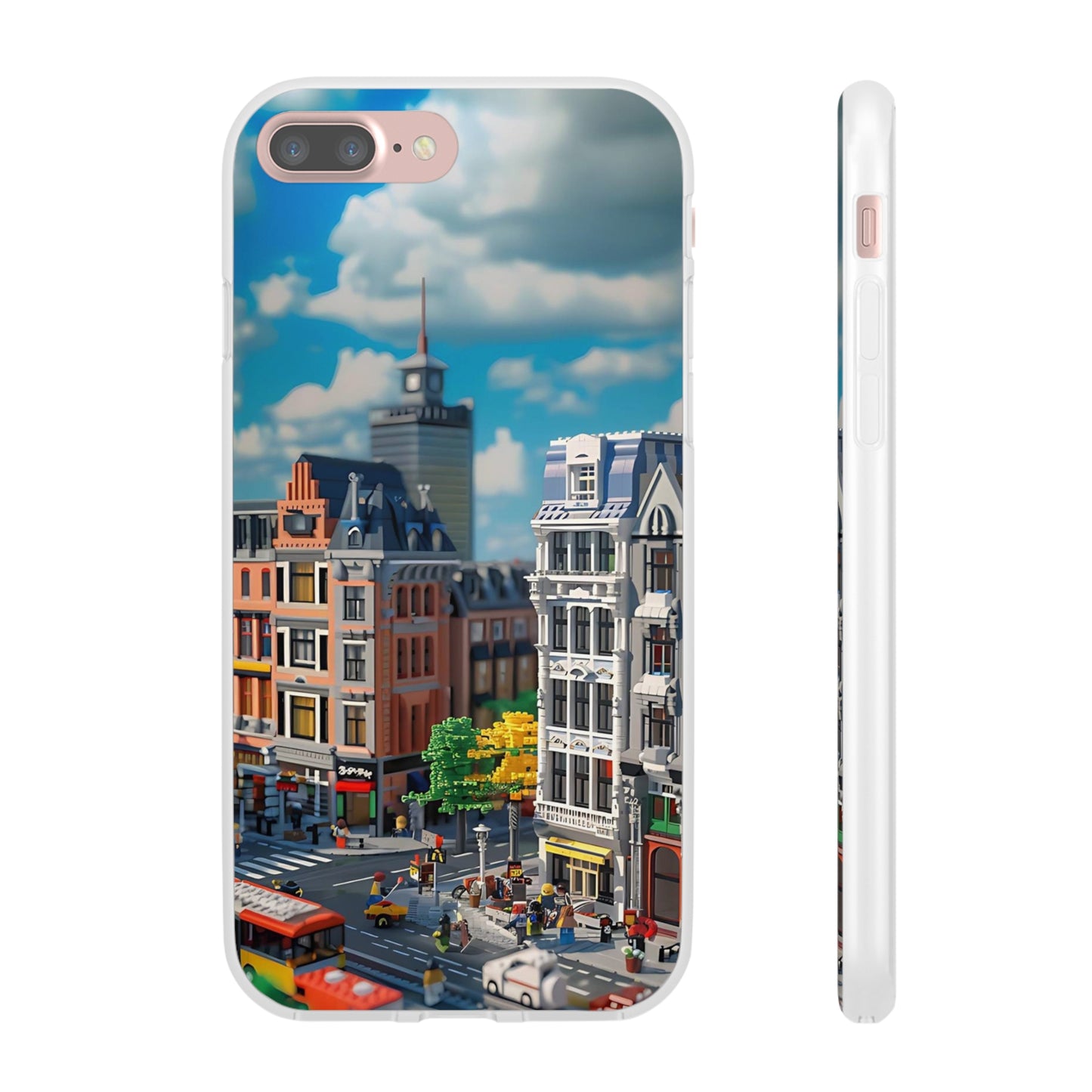 Lego style street scene protective phone case