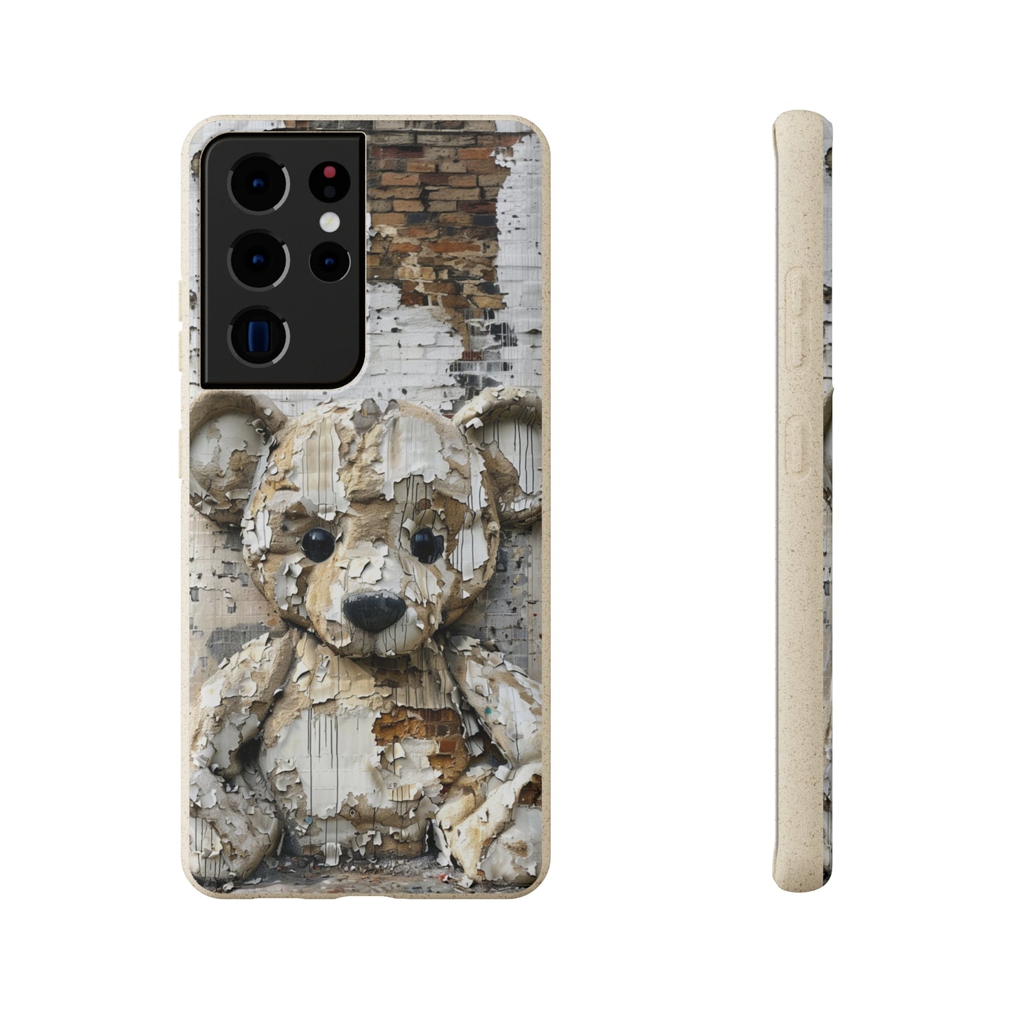 Vhils inspired Teddy Bear Biodegradable Phone Case | iPhone / Samsung