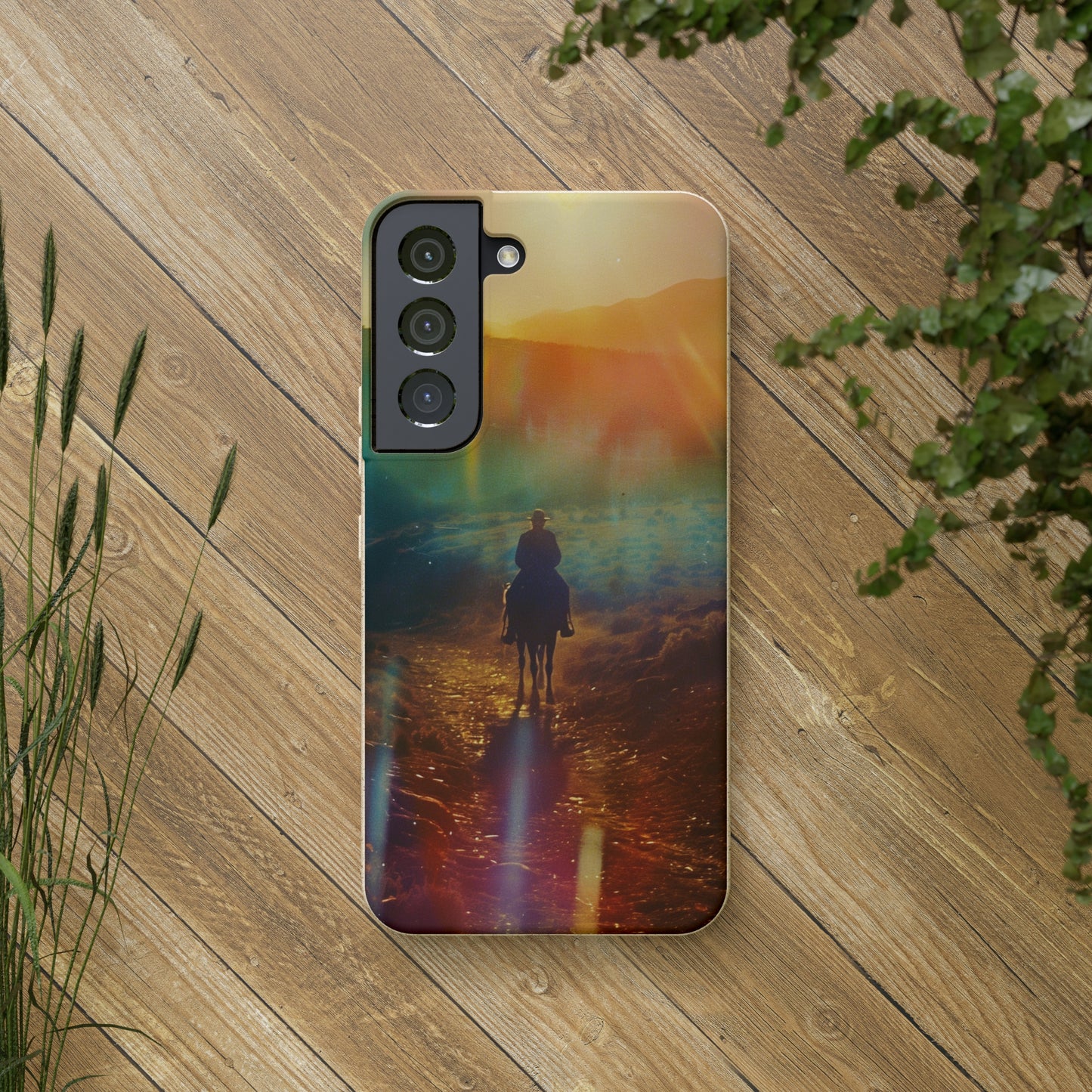 Horse rider cinematic Biodegradable Phone Case | iPhone / Samsung