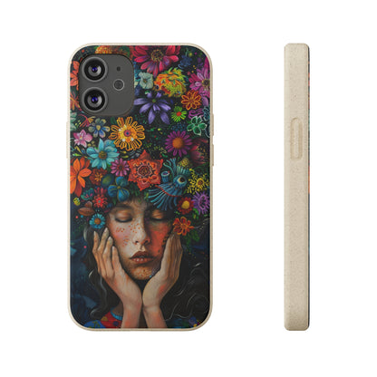 Flower woman Biodegradable Phone Case | iPhone / Samsung