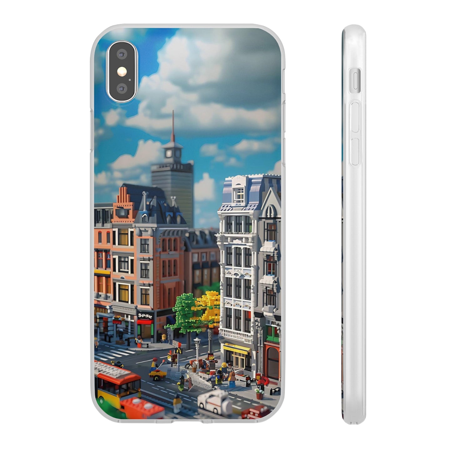 Lego style street scene protective phone case