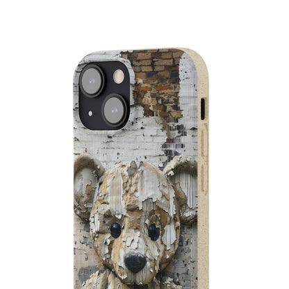 Vhils inspired Teddy Bear Biodegradable Phone Case | iPhone / Samsung