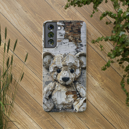 Vhils inspired Teddy Bear Biodegradable Phone Case | iPhone / Samsung