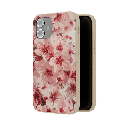 Pink Flowers Biodegradable Phone Case | iPhone / Samsung