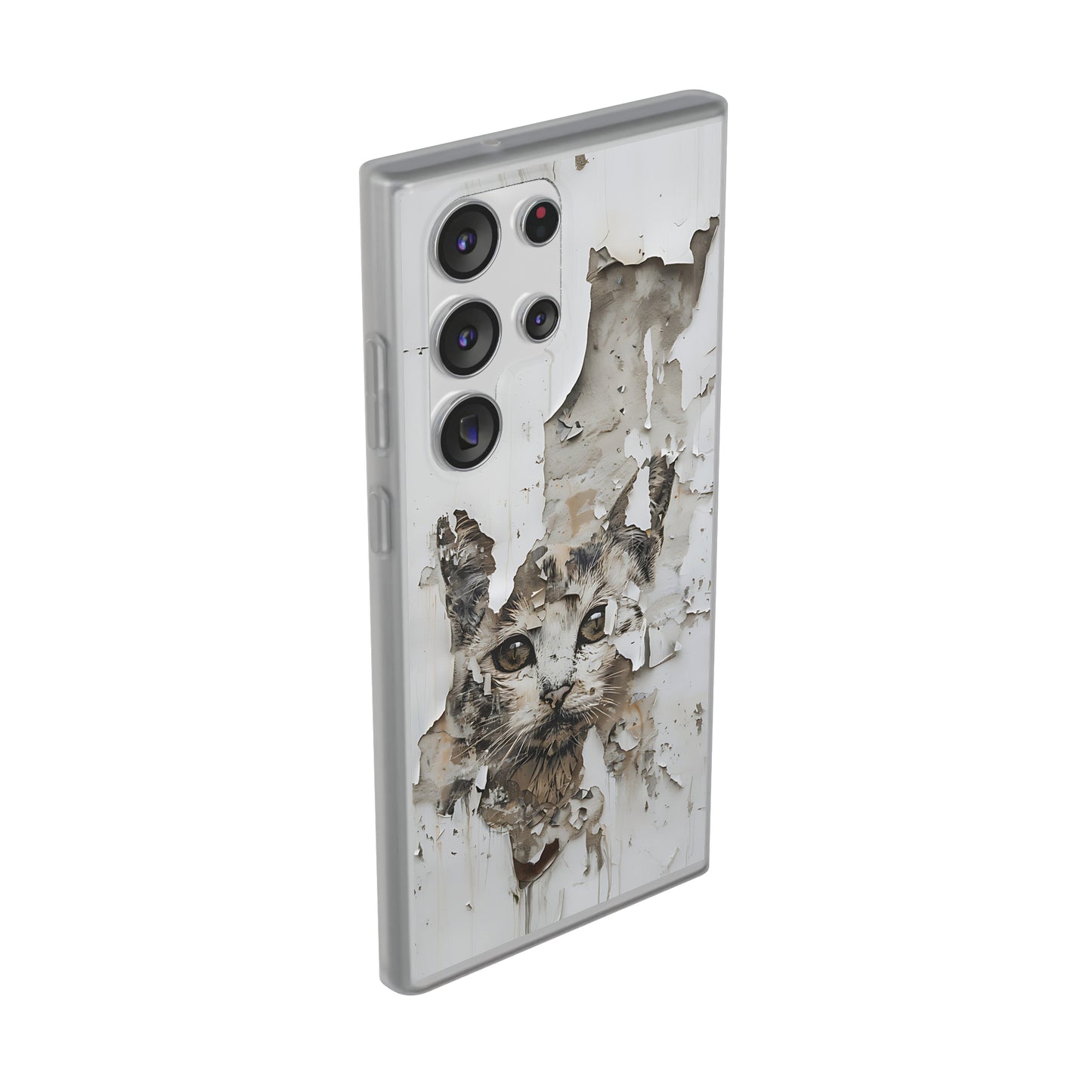 Vhils inspired grafitti Cat Phone Case