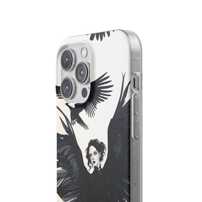 Gothic Woman and Raven Phone Case