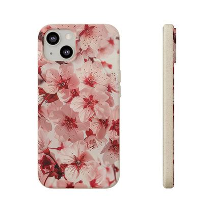 Pink Flowers Biodegradable Phone Case | iPhone / Samsung