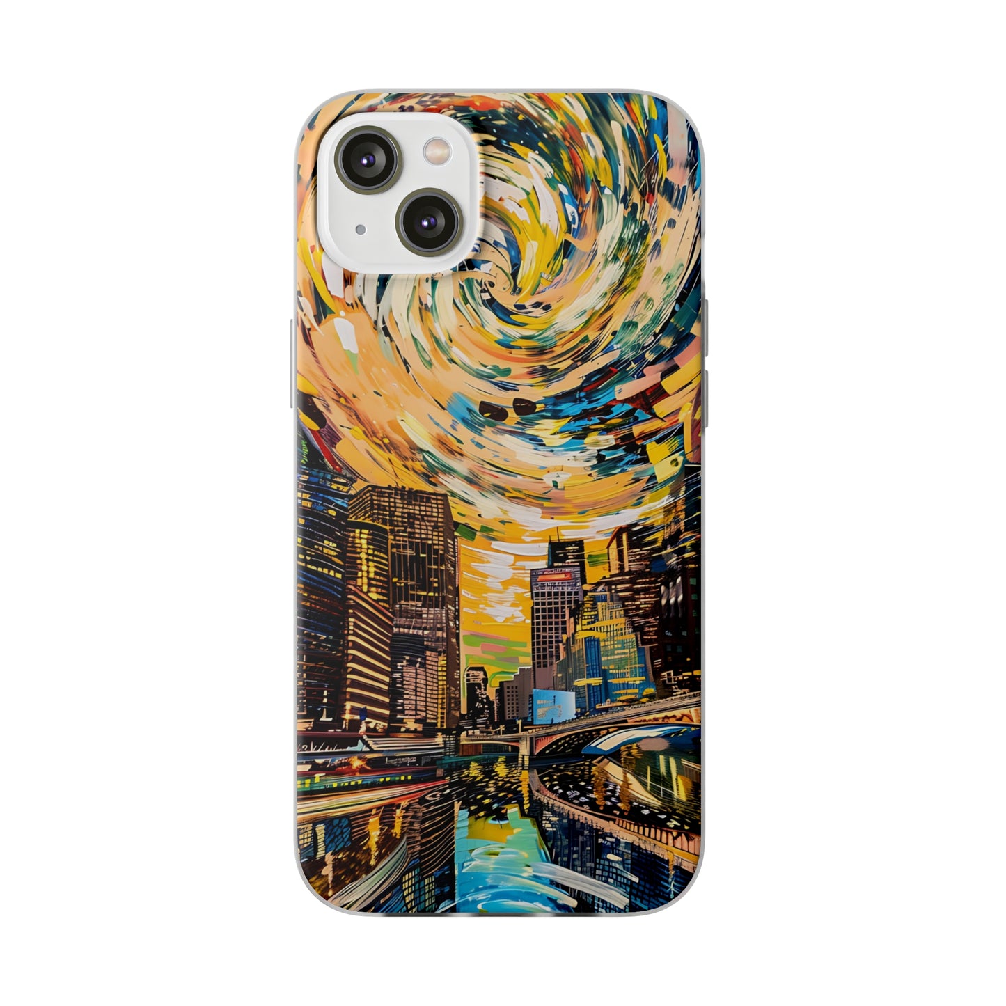 Van Gogh inspired City scene | iPhone/Samsung | Slimline Phone Case