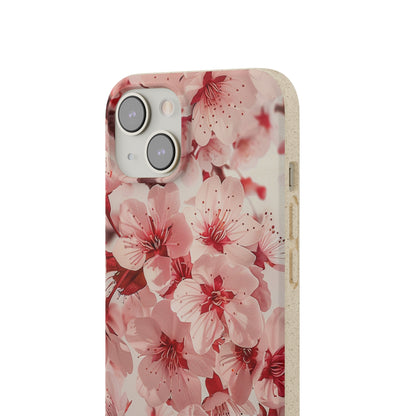 Pink Flowers Biodegradable Phone Case | iPhone / Samsung