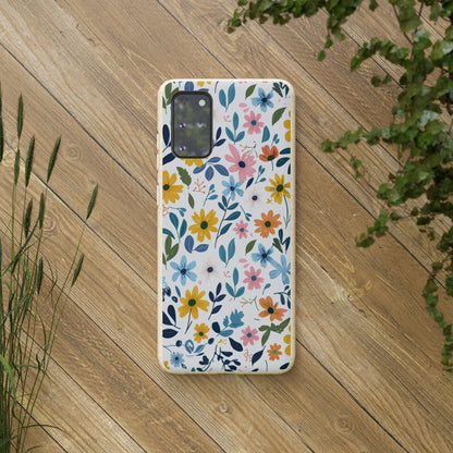 Pastel Flowers Biodegradable Phone Case | iPhone / Samsung