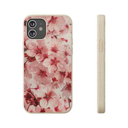 Pink Flowers Biodegradable Phone Case | iPhone / Samsung