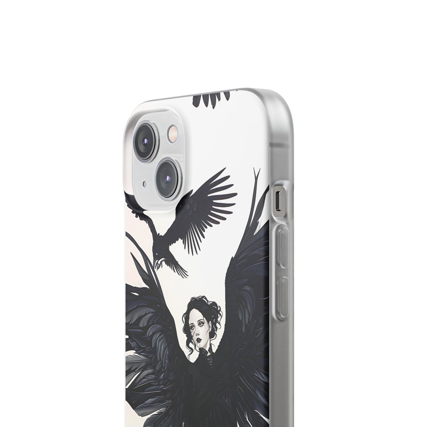 Gothic Woman and Raven Phone Case