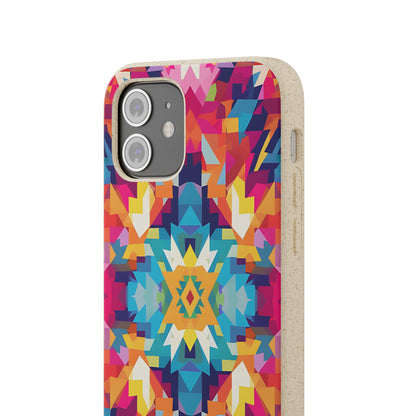 Bold, colourful pattern Biodegradable Phone Case | iPhone / Samsung