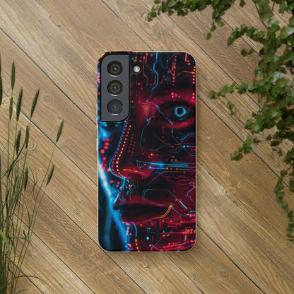 Cyberpunk woman Biodegradable Phone Case | iPhone / Samsung