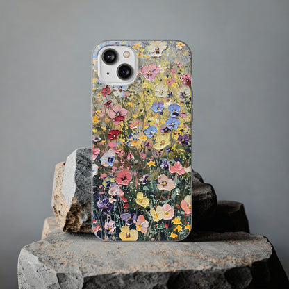 Damien Hirst Inspired Oil on Canvas Flowers | iPhone/Samsung | Slimline Phone Case