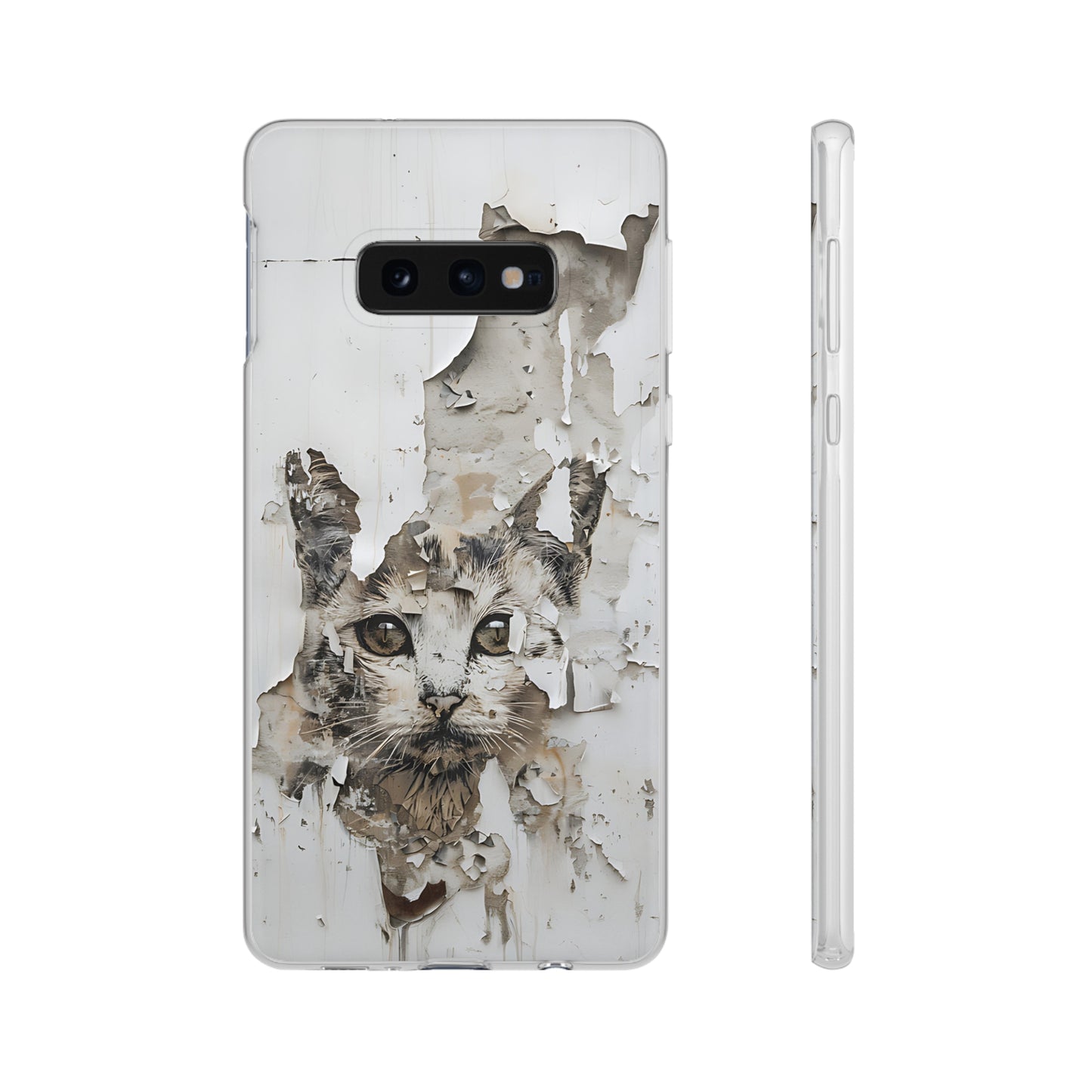 Vhils inspired grafitti Cat Phone Case