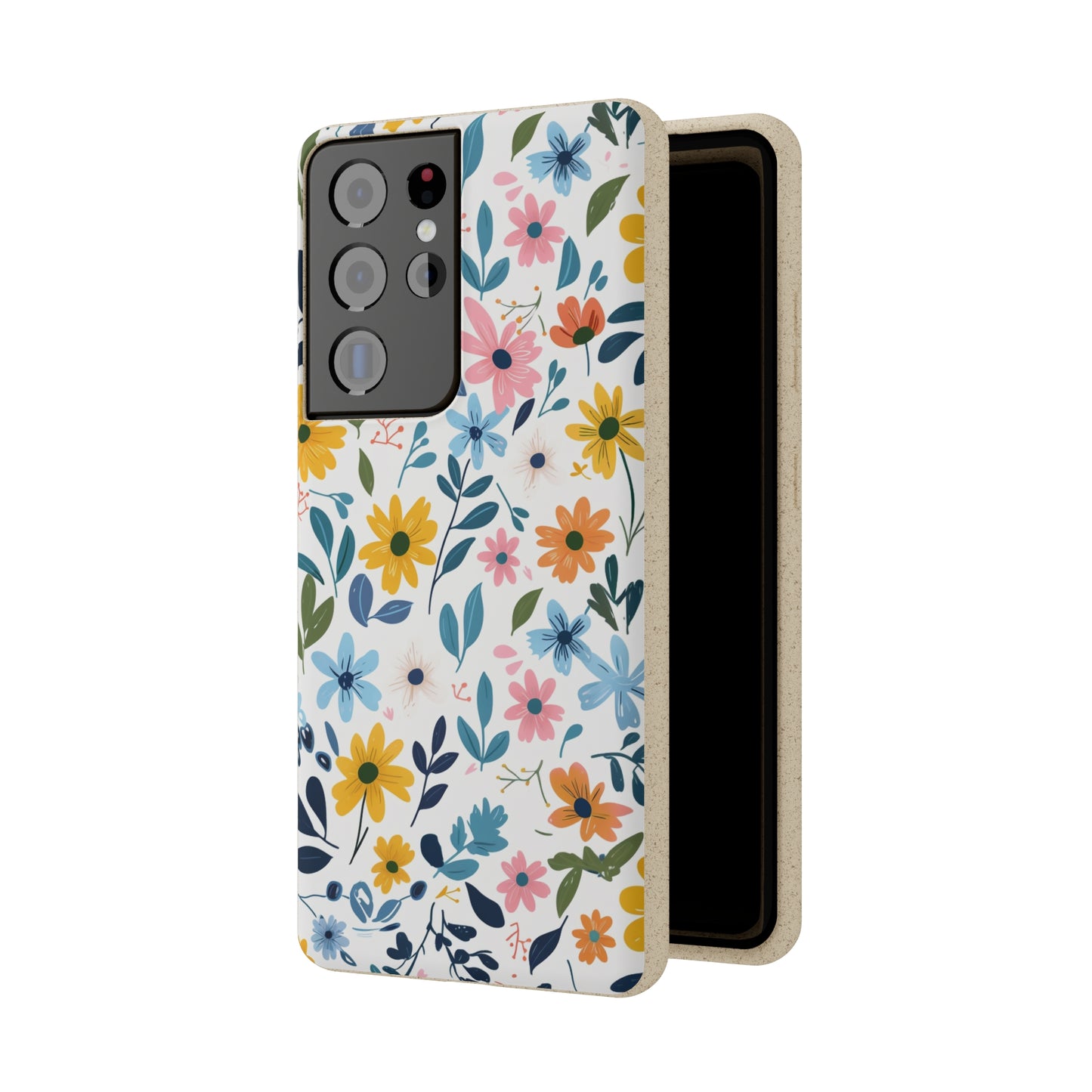 Pastel Flowers Biodegradable Phone Case | iPhone / Samsung