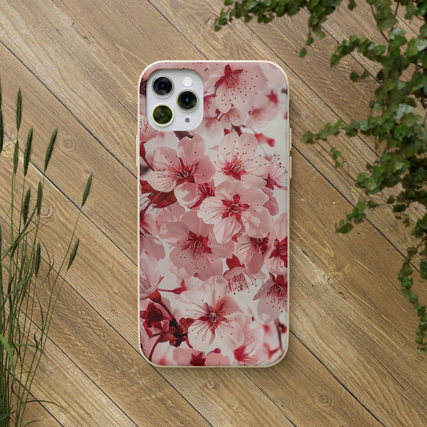 Pink Flowers Biodegradable Phone Case | iPhone / Samsung