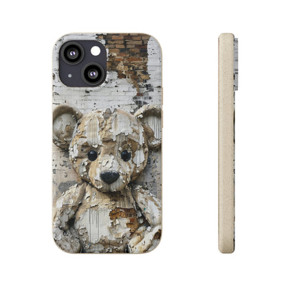 Vhils inspired Teddy Bear Biodegradable Phone Case | iPhone / Samsung