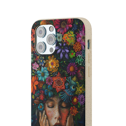 Flower woman Biodegradable Phone Case | iPhone / Samsung