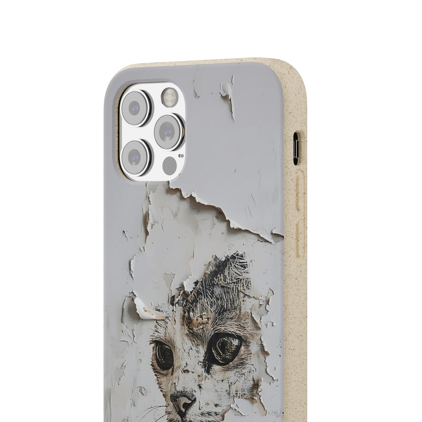 Vhils inspired Cat grafitti Biodegradable Phone Case | iPhone / Samsung