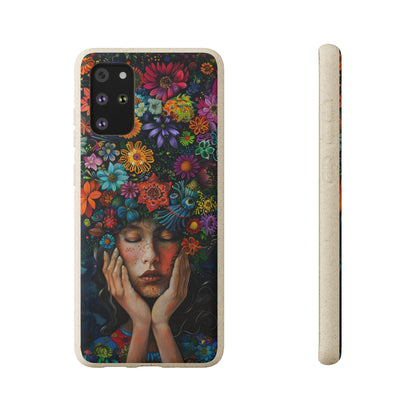 Flower woman Biodegradable Phone Case | iPhone / Samsung