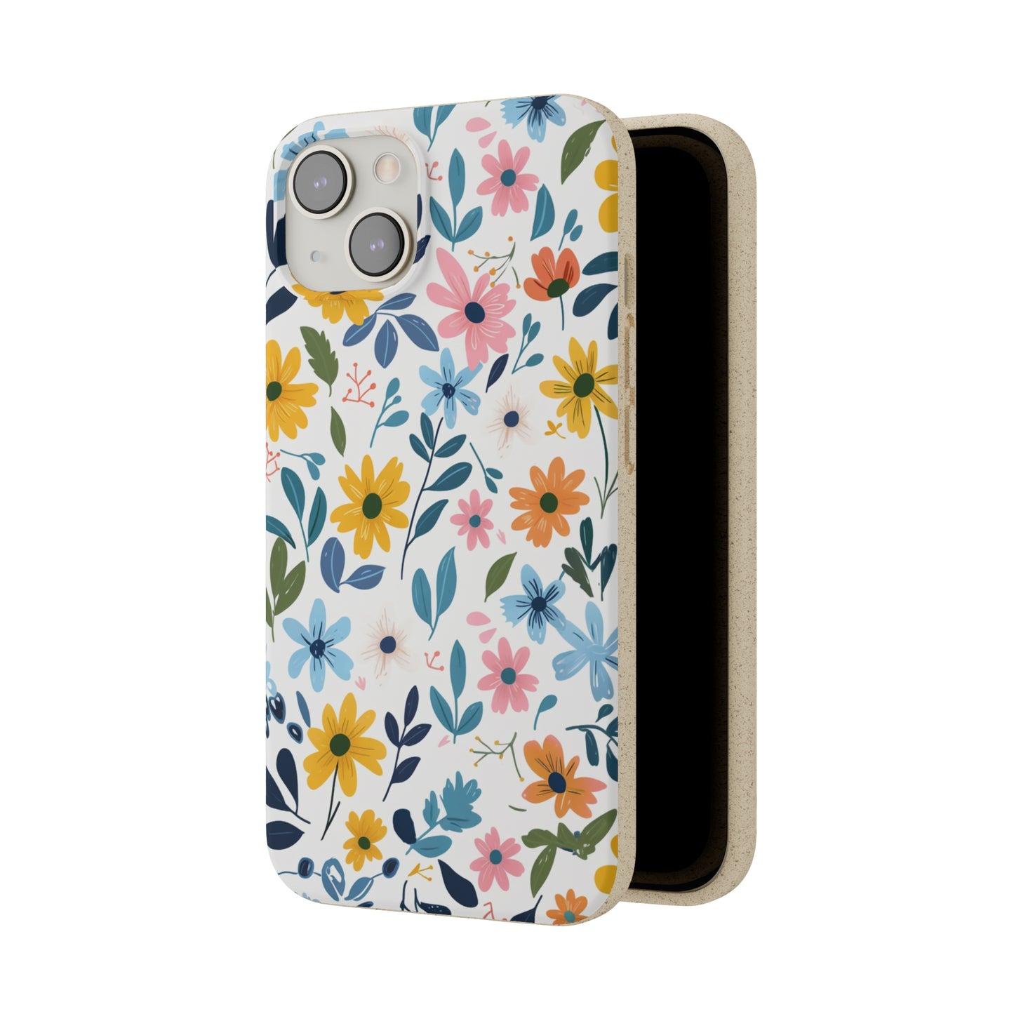 Pastel Flowers Biodegradable Phone Case | iPhone / Samsung