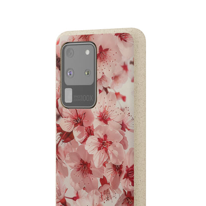 Pink Flowers Biodegradable Phone Case | iPhone / Samsung