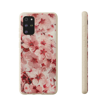 Pink Flowers Biodegradable Phone Case | iPhone / Samsung