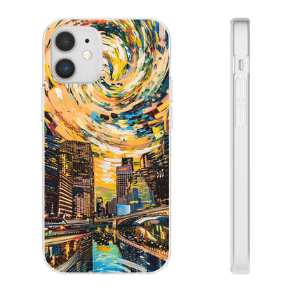 Van Gogh inspired City scene | iPhone/Samsung | Slimline Phone Case