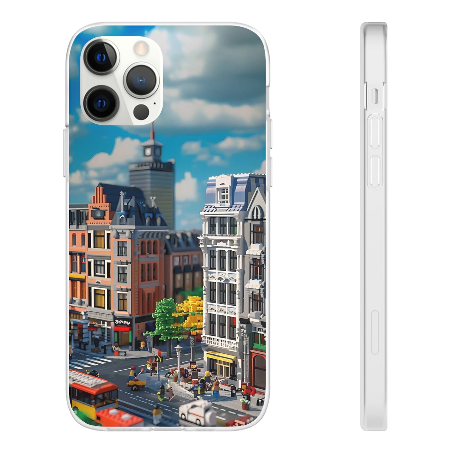 Lego style street scene protective phone case