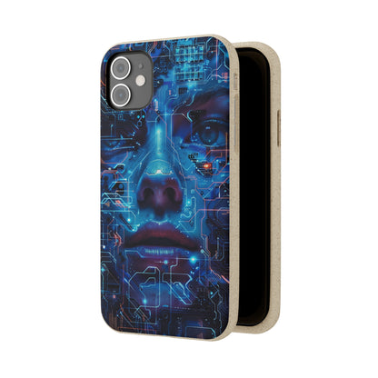 Cyberpunk woman Biodegradable Phone Case | iPhone / Samsung