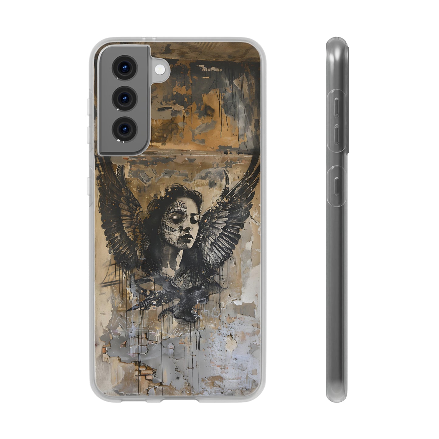 Vhils inspired Gothic Woman Phone Case