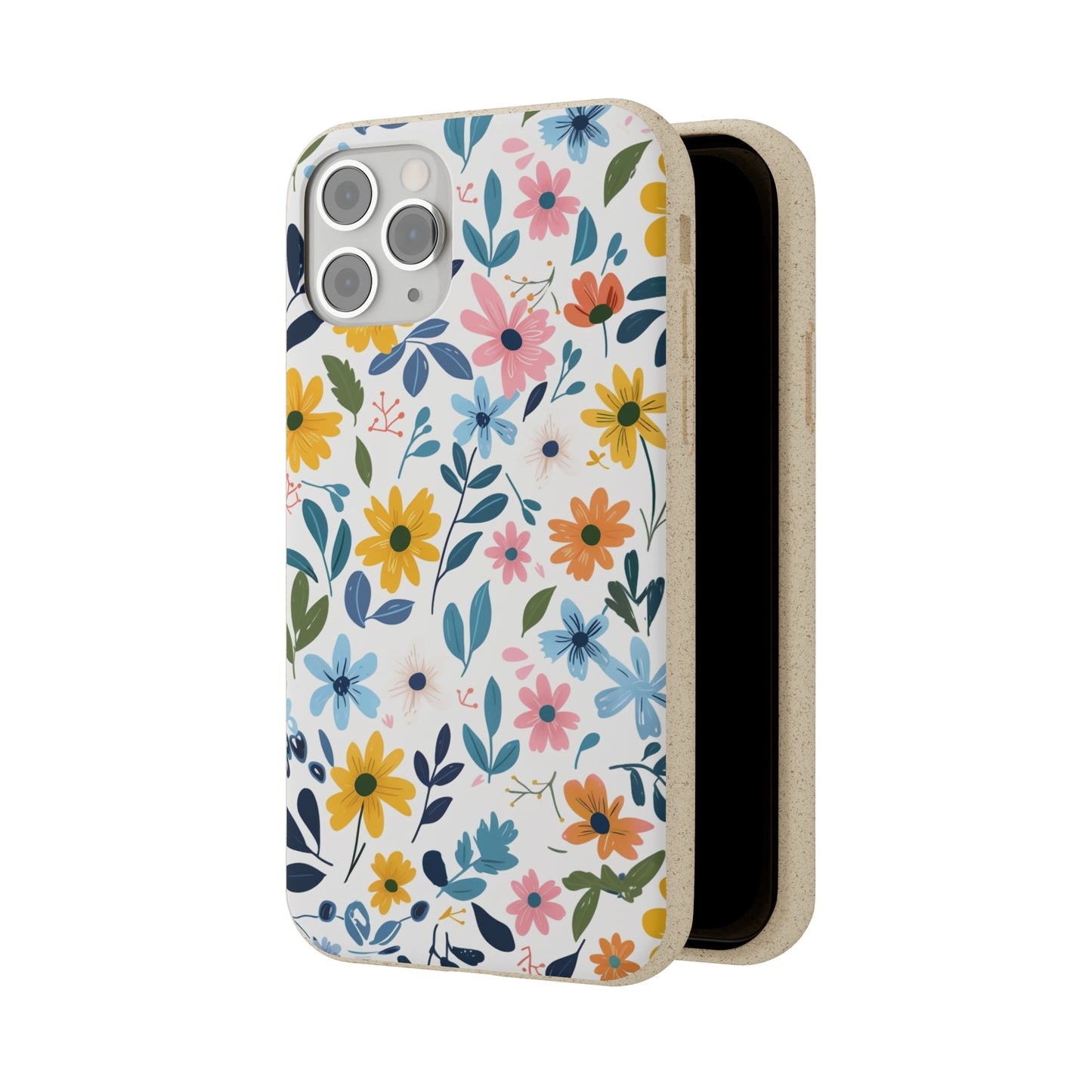 Pastel Flowers Biodegradable Phone Case | iPhone / Samsung