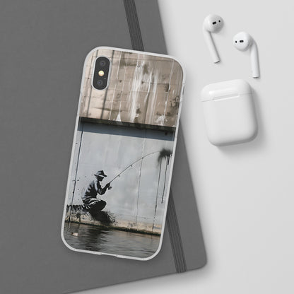 Banksy inspired man fishing | iPhone/Samsung | Slimline Phone Case