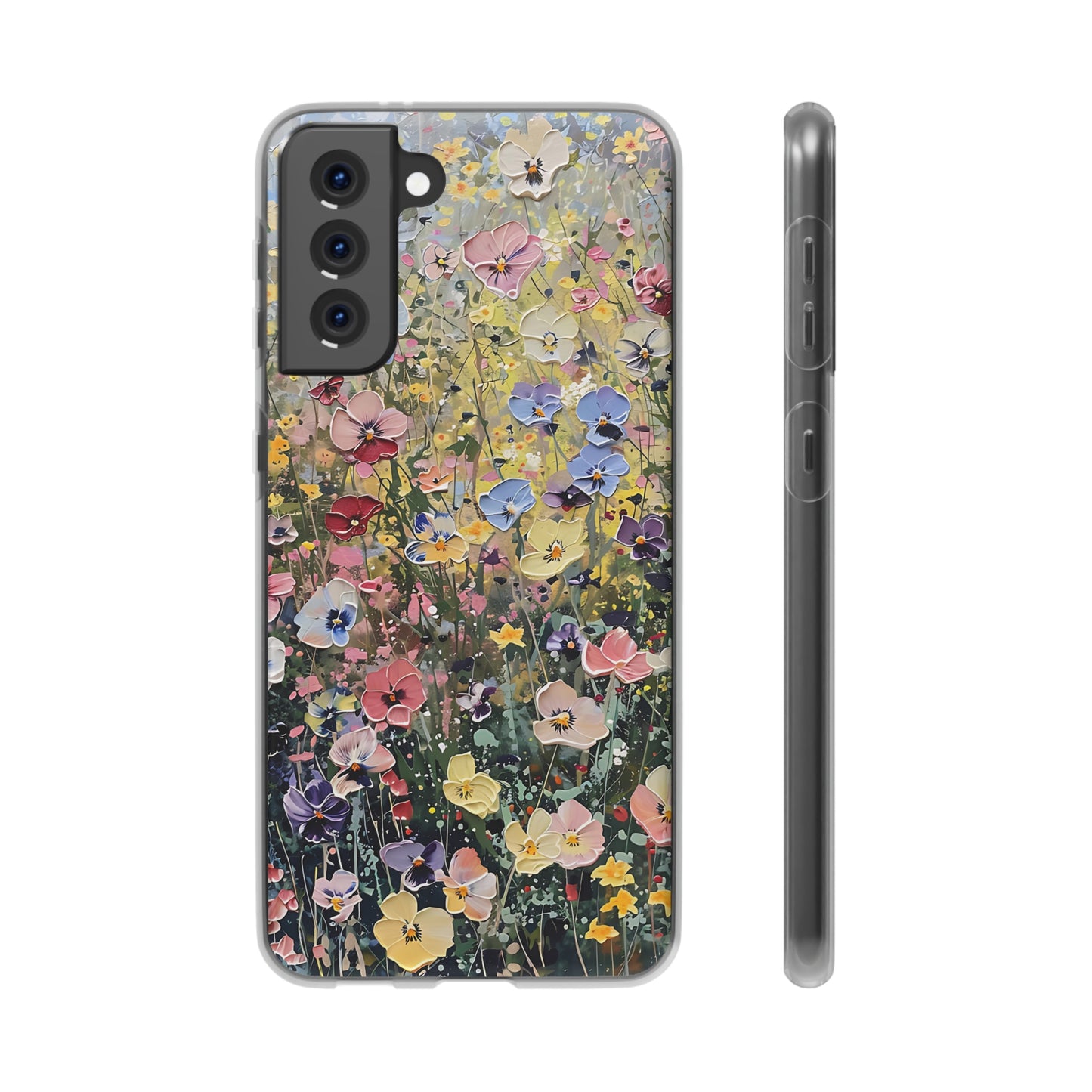 Damien Hirst Inspired Oil on Canvas Flowers | iPhone/Samsung | Slimline Phone Case