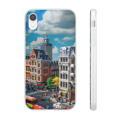 Lego style street scene protective phone case